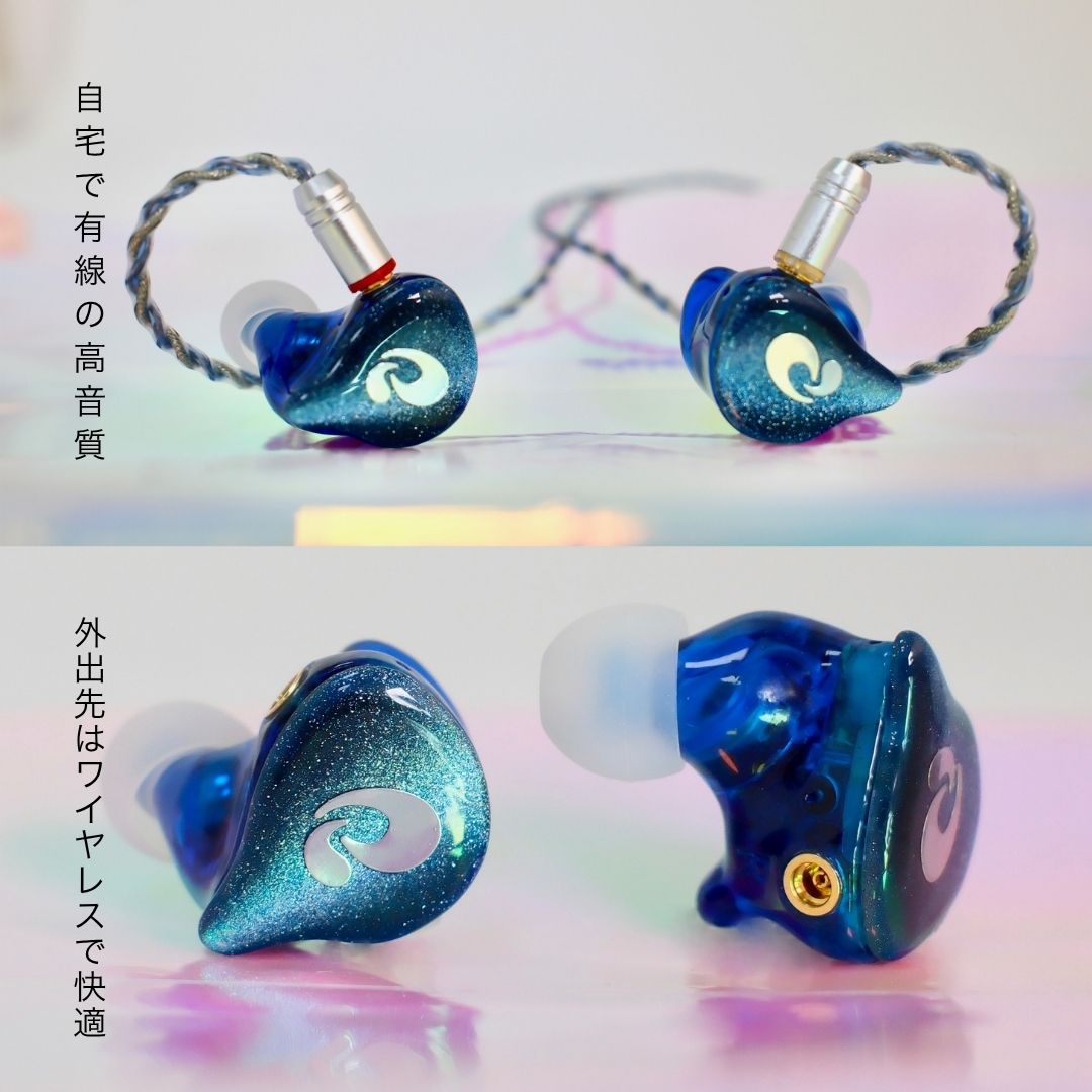 Duo True Wireless/Wired 2-Way Hybrid Earphones with Interchangeable Faceplates