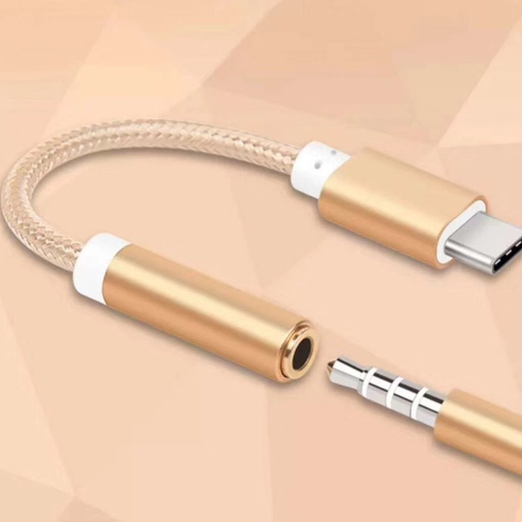 Type-C compatible, high-quality 3.5mm earphone conversion plug, compatible with Apple and Android