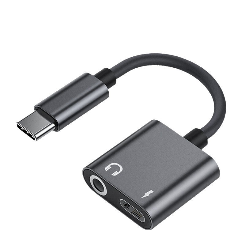 Type-C 2-in-1 High-Quality Audio Converter Adapter 3.5mm Compatible with Apple and Android