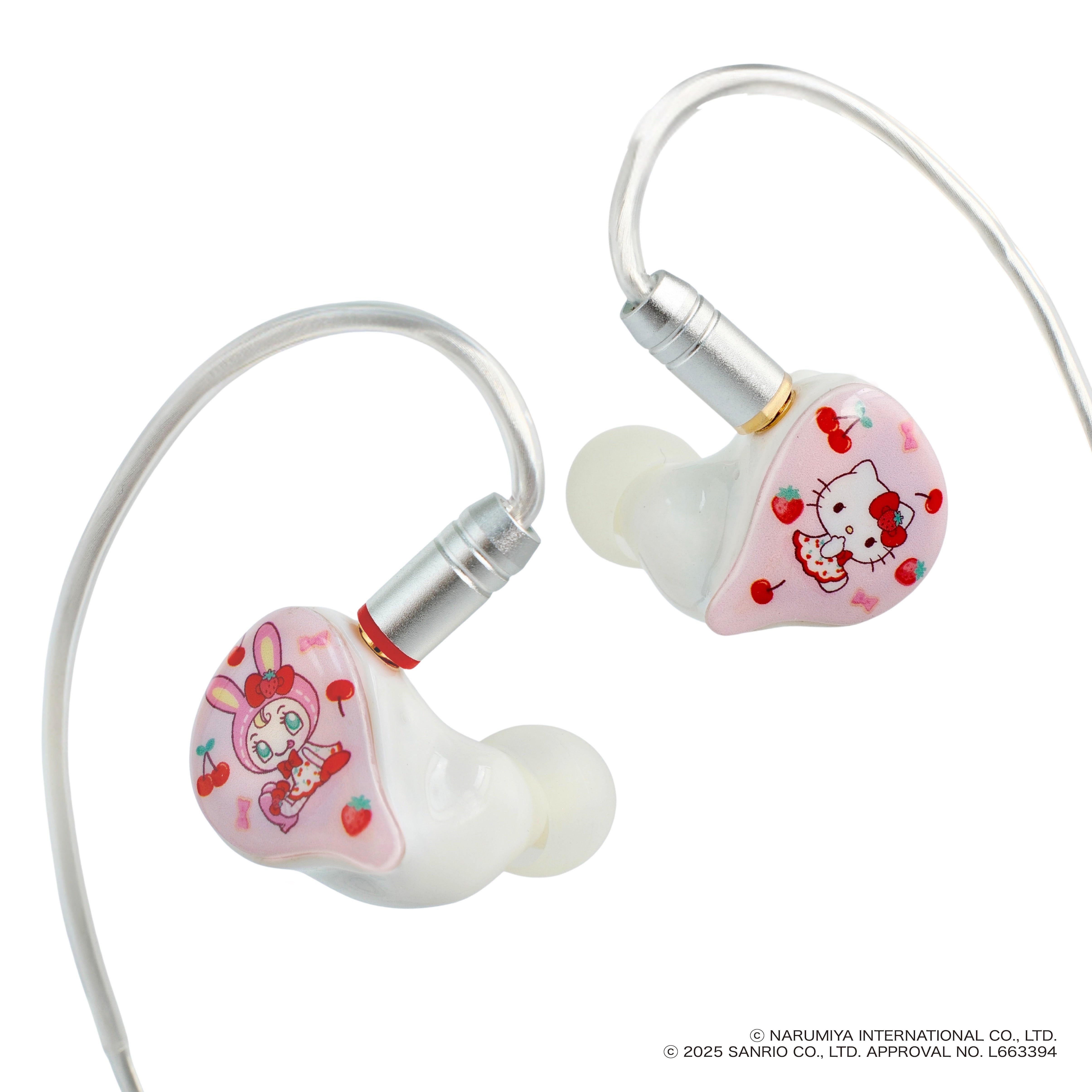 GAACAL×メゾピアノ×ハローキティ 完全ワイヤレス/有線 2way式着せ替えイヤホン(LIFEEAR Duo採用)