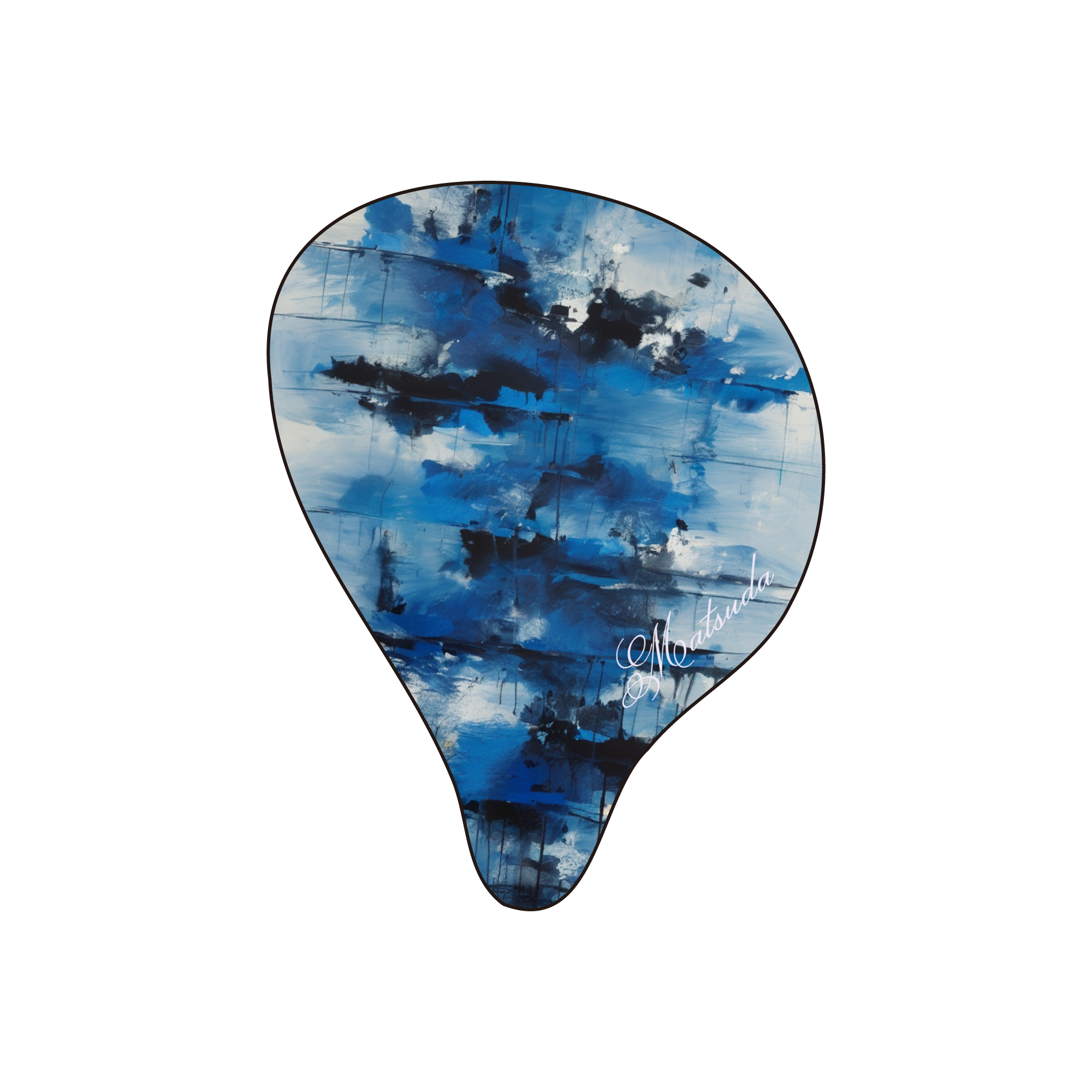 両耳(反転デザイン) Flow/Duo対応 フェイスプレート LIFEEAR Flow/Duo 青い世界 抽象的な蒼翠色の世界