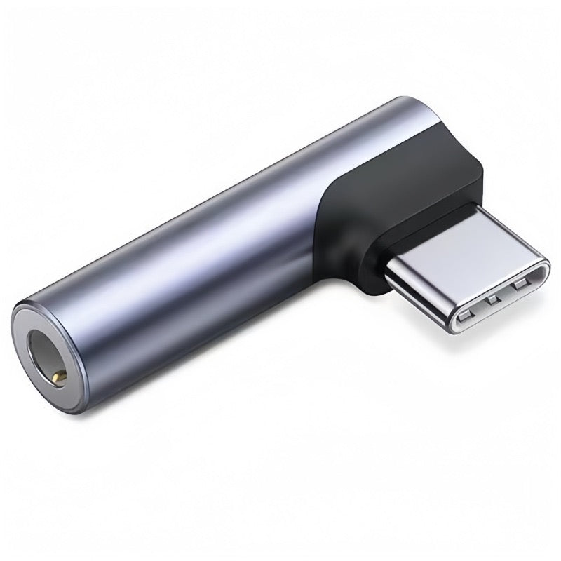 Type-C to 3.5mm Earphone Conversion Plug, L-Shaped, Compatible with Apple and Android