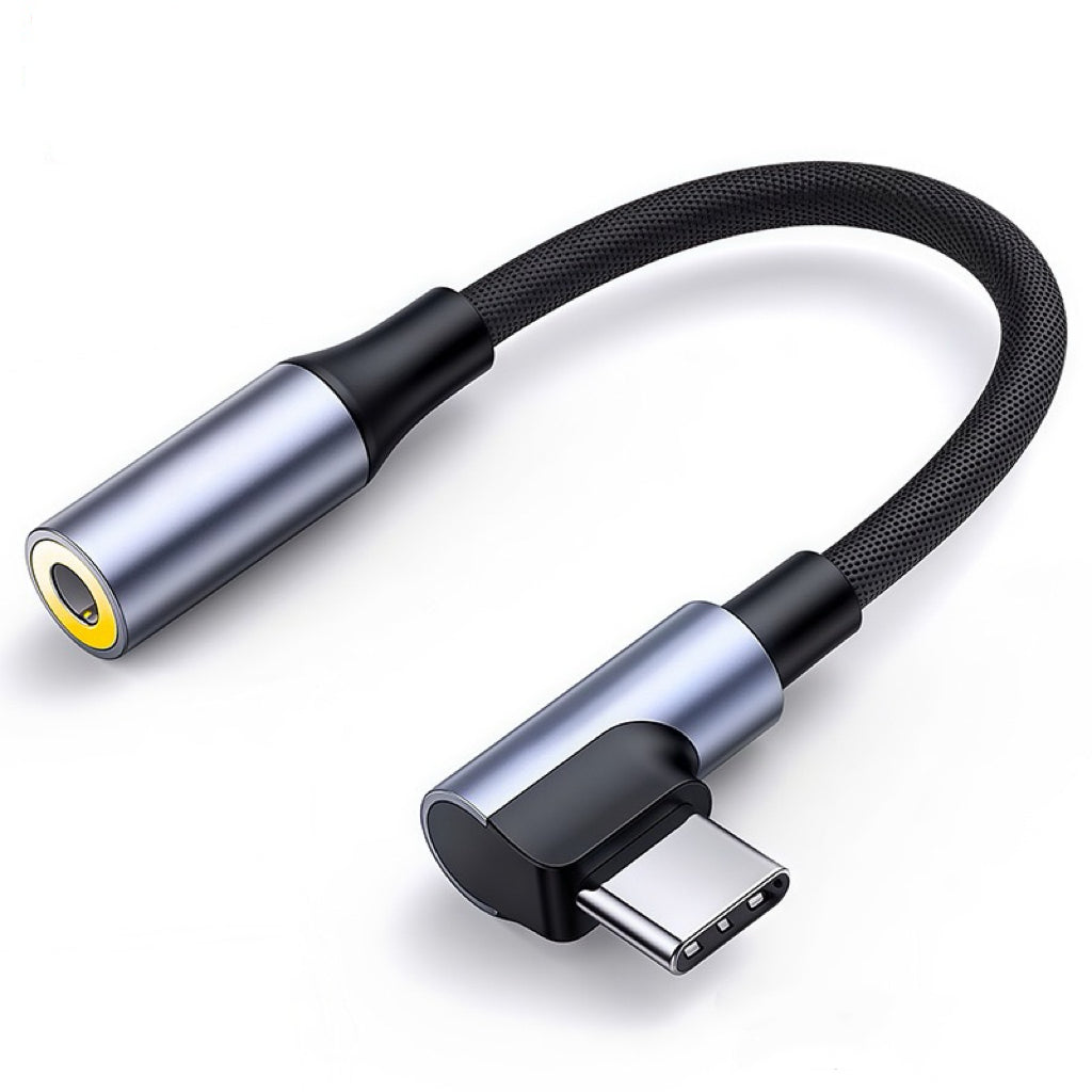 Type-C to 3.5mm Earphone Conversion Plug, L-Shaped, Compatible with Apple and Android