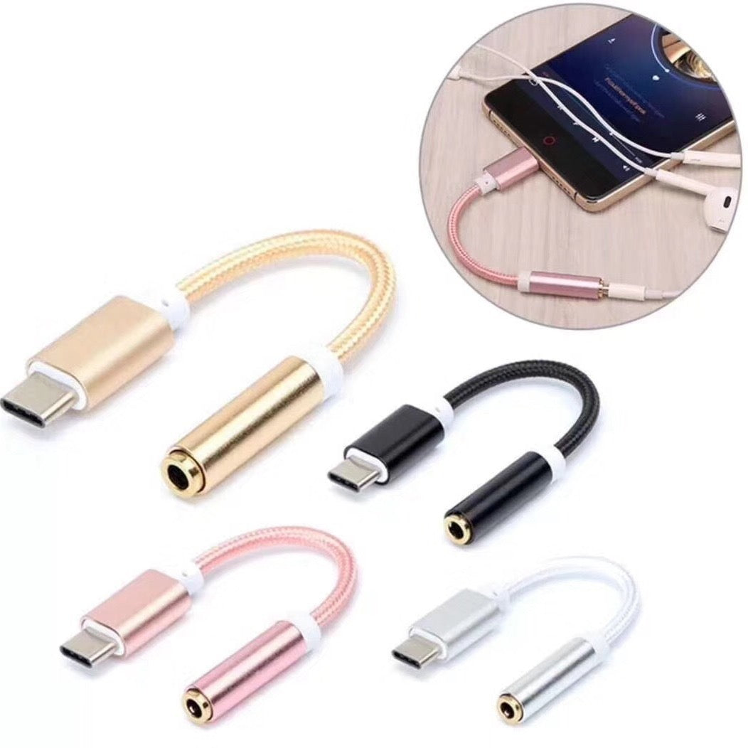 Type-C compatible, high-quality 3.5mm earphone conversion plug, compatible with Apple and Android